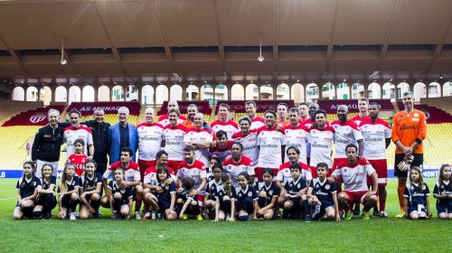 monaco hosts a charity football match featuring football legends, bringing together iconic players for a memorable event supporting a good cause.